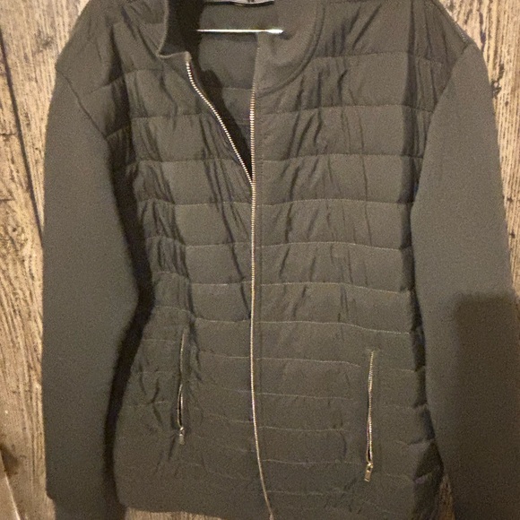 Reiss-Flintoff Jacket - Green Knit Zip Quilted  Jacket Mens XL! - Picture 1 of 7